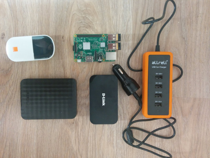 CarPi hardware components