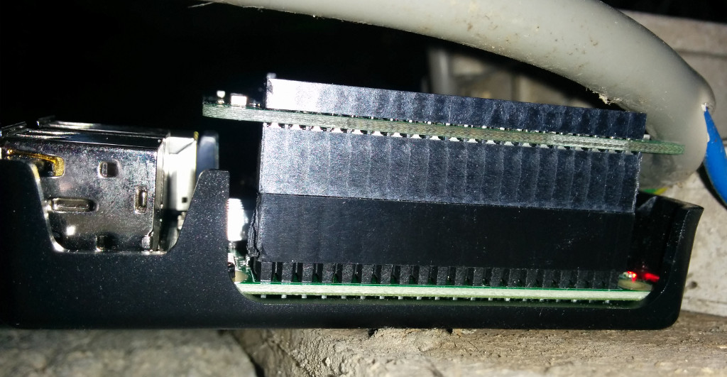 Sense Hat raised with standoffs